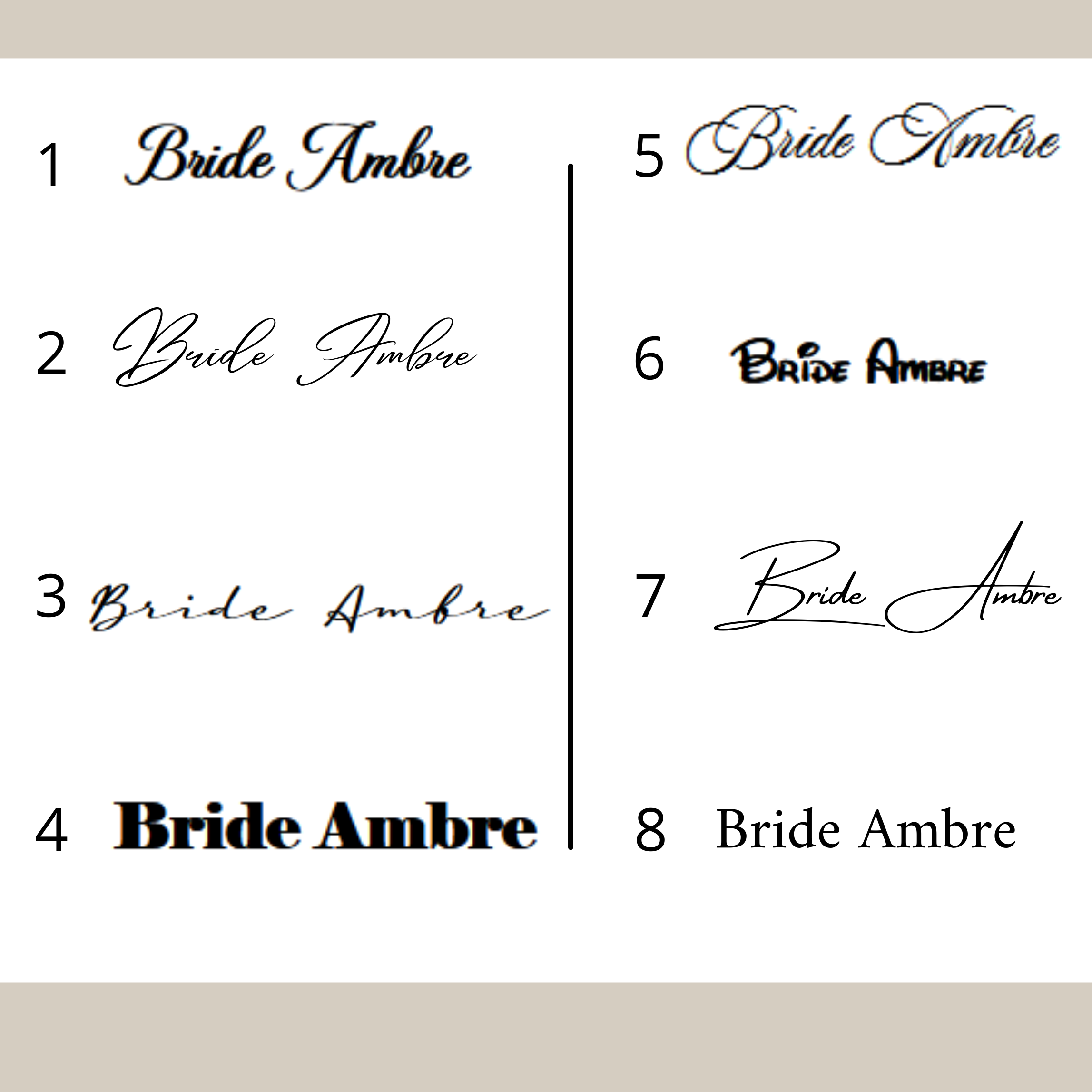 MARQUE PAGES CALLIGRAPHIES