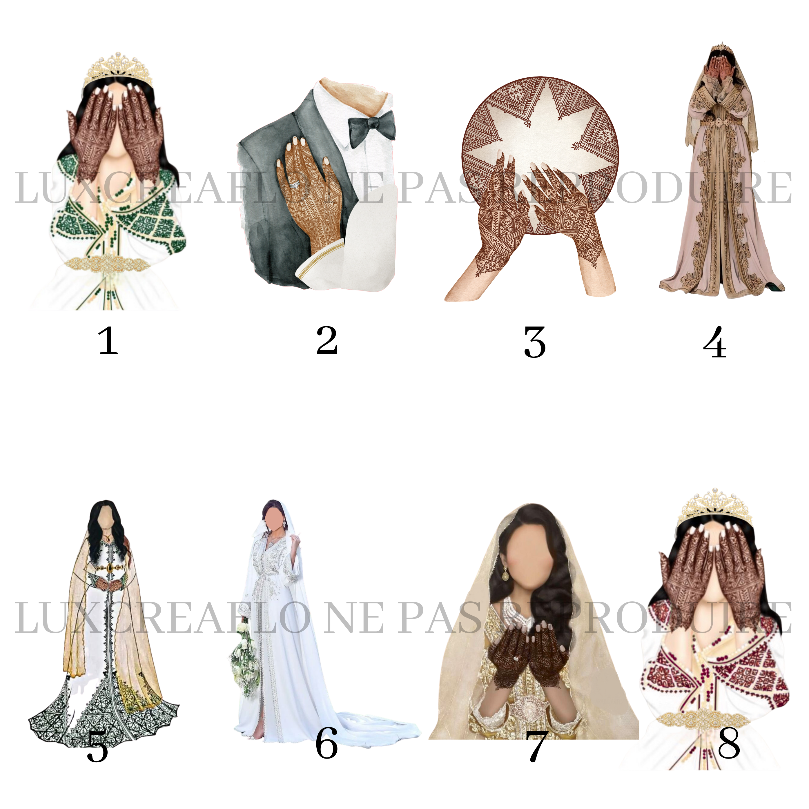 CARTE CADEAUX INVITÉS HENNA ROUGE À LÈVRES