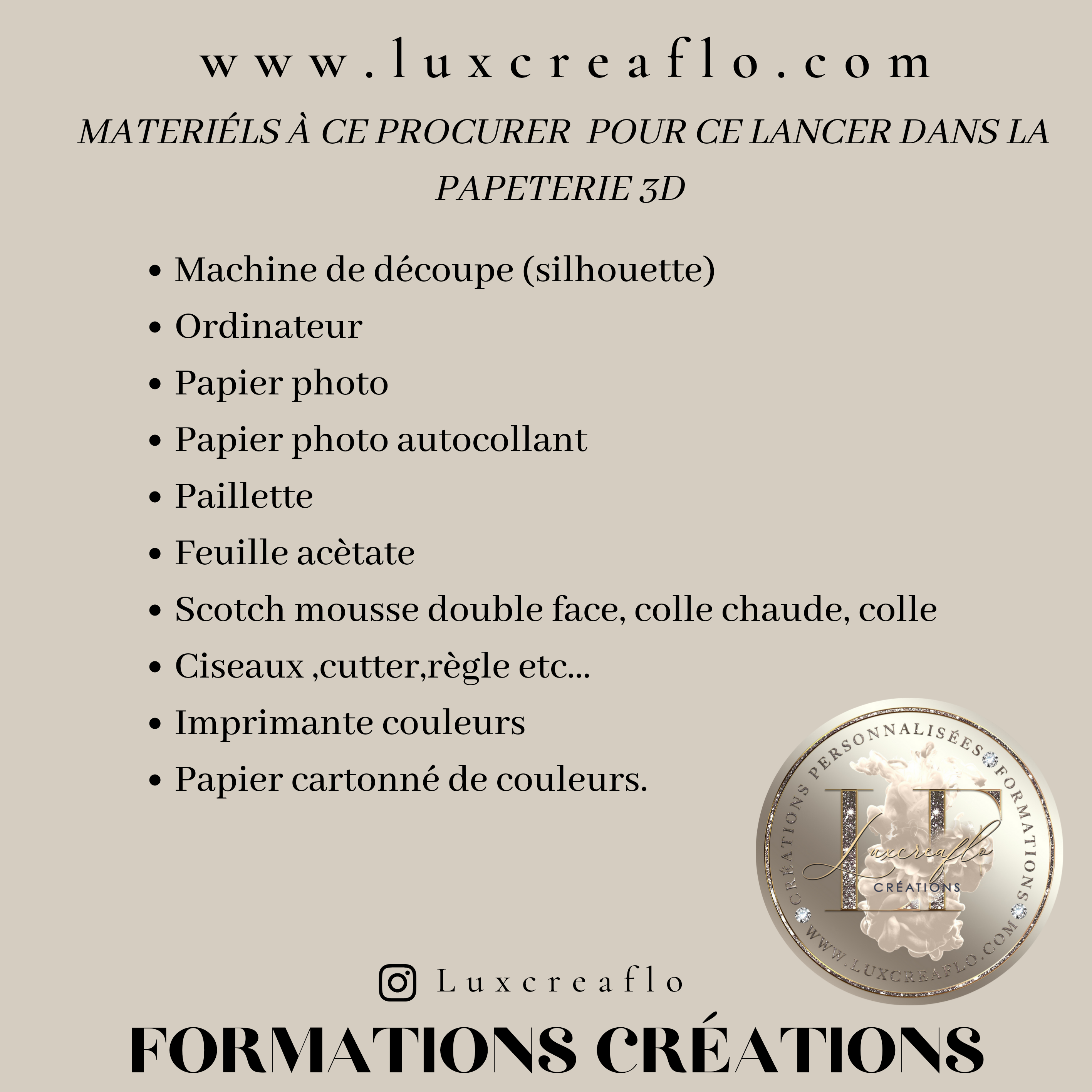 FORMATION 3D PAPETERIE PREMIUM