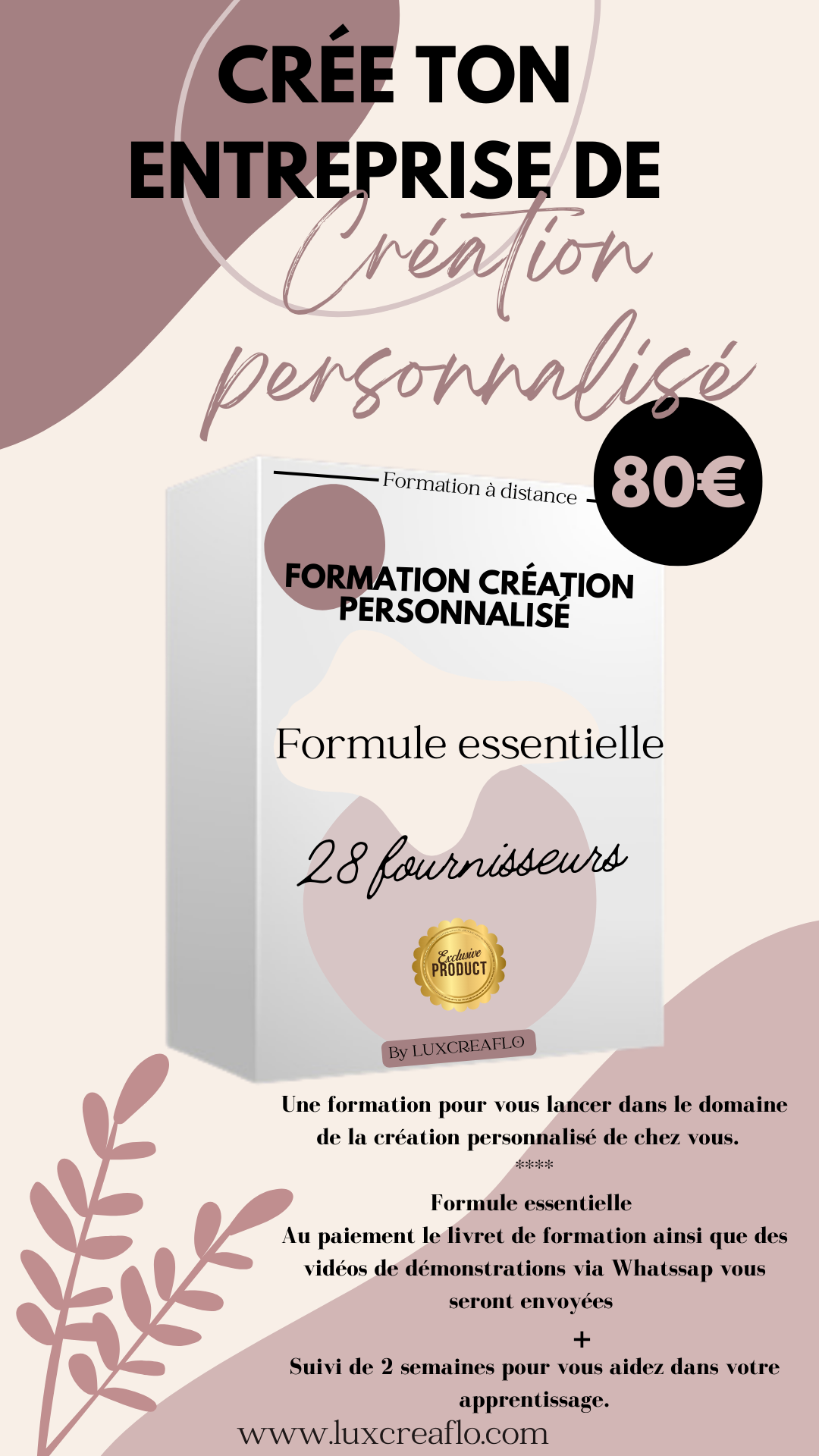 FORMATION CRÉATION PERSONNALISÉE BASIQUE – Luxcreaflo